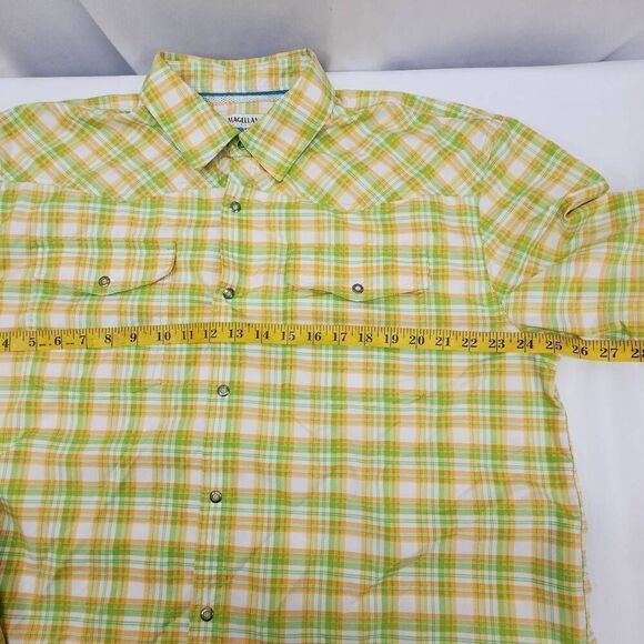 Magellan Size Large Men's Long-Sleeve Button-up Lightweight Fishing Gear Gingham - Picture 4 of 7